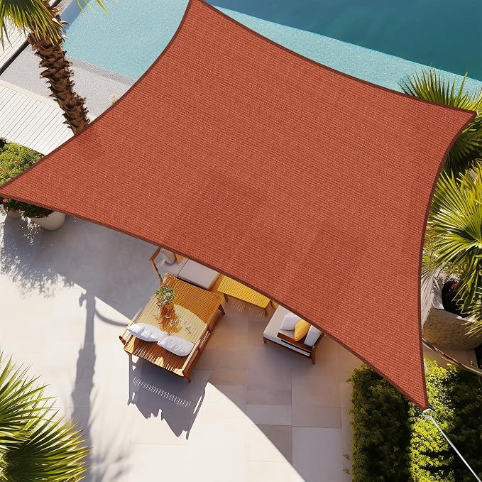 Shade&Beyond 6'x15' Sun Shade Sail Canopy Rectangle, UV Block Breathable Curved by ShadeBeyond