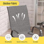 Patio Chairs Set of 8, Stackable Outdoor Dining Chairs Set - Image 5