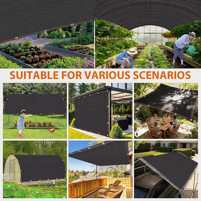 5 x 10 FT Shade Cloth for Garden, 90% Mesh Tarp - Image 9