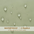 MIULEE Sage Green Outdoor Curtain - Image 3