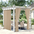 NICETOWN 2 Panels Patio Outdoor Curtains 95 inch Long Waterproof, Home Fashion by NICETOWN
