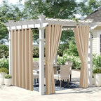 NICETOWN 2 Panels Patio Outdoor Curtains 95 inch Long Waterproof, Home Fashion by NICETOWN