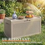 70 Gal Waterproof Outdoor Storage Box UV Resistant Deck Box | Storage bench - Image 3