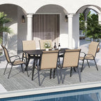 Patio Dining Chair Set of 6, Outdoor Stackable Dining Chairs High Back - Image 2