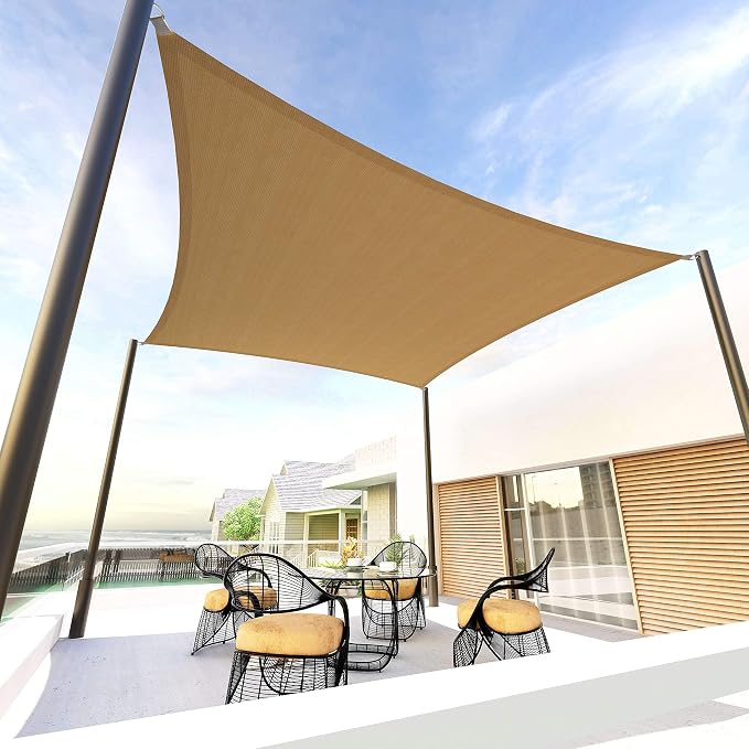 Tronssien Rectangle 16'x20' Sun Shade Sail, 95% UV Blockage Canopy Awning by Tronssien