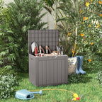 DRATO 35 Gallon Outdoor Storage Box Waterproof, Lockable Resin Deck Box - Image 6