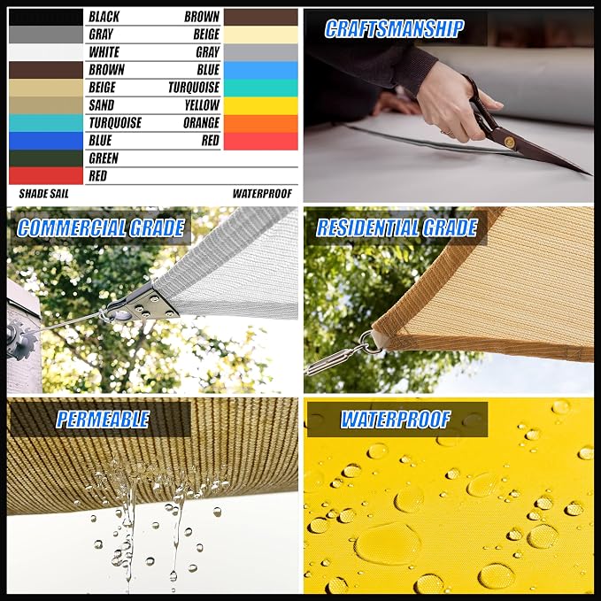 Royal Shade 18' x 23' x 29.2' Red Right Triangle Sun Shade Sail Order to Make - Image 3