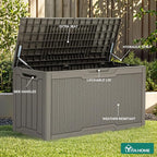 YITAHOME 80 Gallon Outdoor Storage Box | Large Water Resistant Resin Deck Box - Image 3