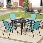Tangkula Patio Dining Chairs Set of 2, Outdoor Stackable All Weather Heavy Duty - Image 9