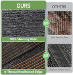 90% Shade Cloth, 10 x 12 FT Tear Resistant Sun Shade Net - Image 8