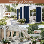 RYB HOME 2 Panels Outdoor Curtains - Image 2