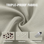 Set of 6 Outdoor Curtains for Patio Waterproof, Breathable Grommet Panels for - Image 6