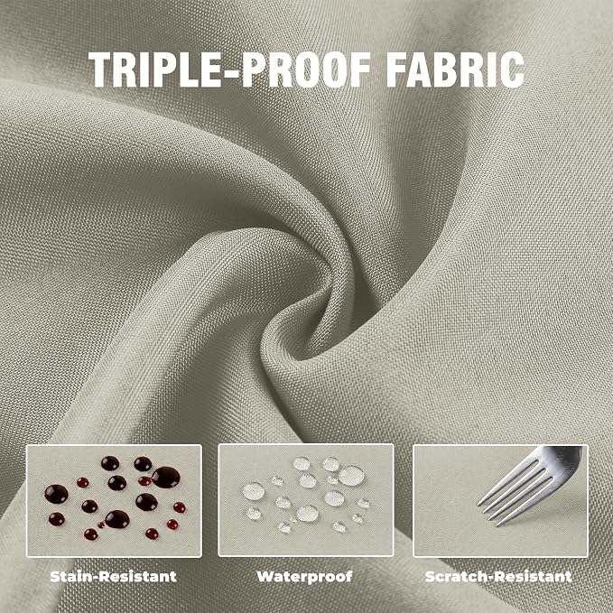 Set of 6 Outdoor Curtains for Patio Waterproof, Breathable Grommet Panels for - Image 6
