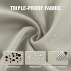 Set of 2 Outdoor Curtains for Patio Waterproof, Breathable Grommet Panels for - Image 6
