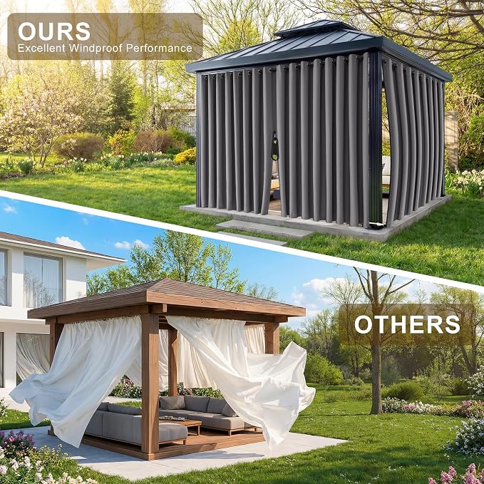 RYB HOME Fade-Resistant Extra Wide Outdoor Curtains - Image 5