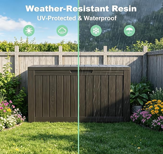 120 Gallon Resin Deck Box, Package Delivery Box - Image 5