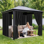 Patio Curtains Outdoor Waterproof, 4 Panels, Rod Pocket Sunshades | - Image 4