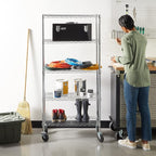 Amazon Basics 5-Shelf Adjustable, Heavy Duty Storage Shelving Unit on 4" Wheel - Image 2