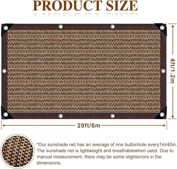 80% Shade Cloth -4x20FT Sunblock Net - Image 2