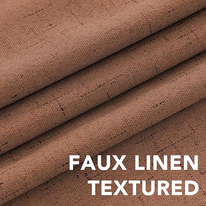 H.VERSAILTEX Bedroom Curtains Blackout Linen Blackout Curtains 84 Inches Long - Image 4