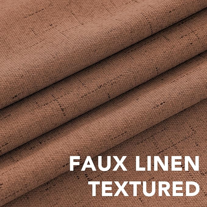 H.VERSAILTEX Linen Blackout Curtains Durable Thick Textured Linen Look 100% - Image 5