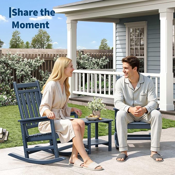 HDPE Rocking Chair Outdoor Set of 4 - Image 3
