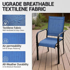 Patio Chairs Set of 8, Stackable Outdoor Dining Chairs, All Weather Breathable - Image 6