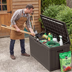 Flamaker Outdoor Storage Box 100 Gallon Waterproof Resin Deck Box | Large - Image 6