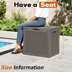 Outdoor Deck Storage Box, Resin Deck Boxes Indoor and outdoor, Waterproof - Image 2