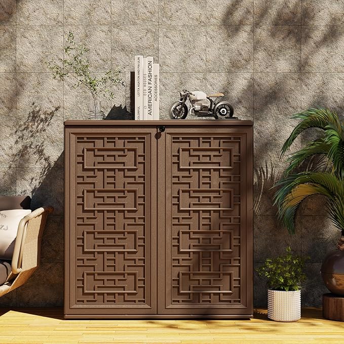 Mrosaa Indoor Outdoor Storage Cabinet Waterproof - Image 4