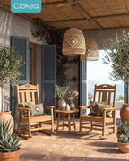 Oversized Outdoor Rocking Chair, 380lbs Heavy-Duty Large Patio Rocker, Weather - Image 2