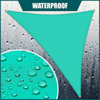 Royal Shade 8' x 11' x 13.6' Turquoise Triangle Waterproof Sun Shade Sail Order - Image 2