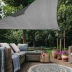 12 'x 12' x 12' Triangle Sun Shade Sail, 185 GSM HDPE, Dark Grey | 95% UV block by LagemiexShadeProduct