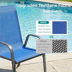 MAMIZO Patio Dining Chairs, Stackable Textilene Chair Set of 8, - Image 3