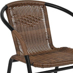Flash Furniture Lila Modern Rattan Indoor/Outdoor Stackable Dining Chairs - Image 11