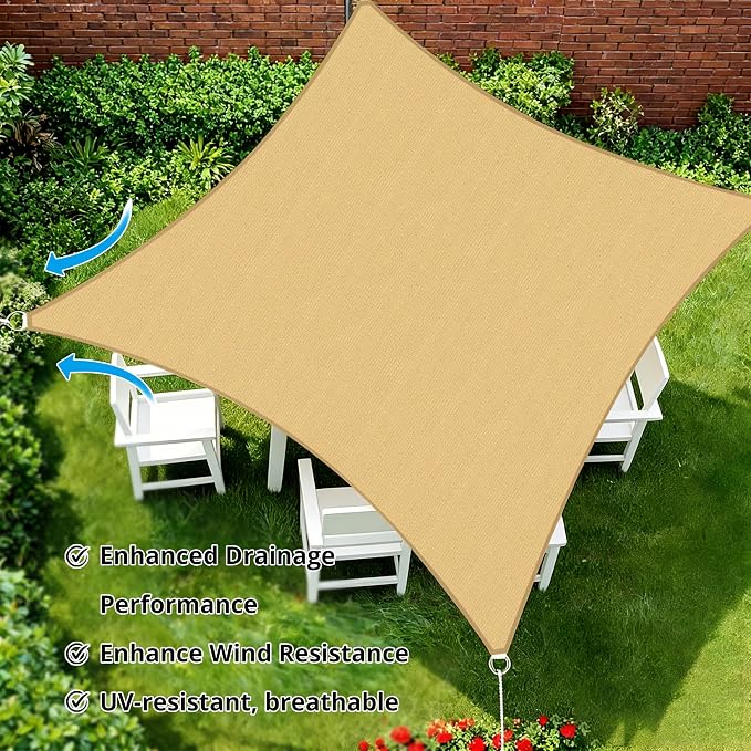 10' x 13' Rectangle Sun Shade Sail - Image 7