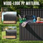 DRATO 100 Gallon Waterproof Deck Box Outdoor Storage Box - Image 7