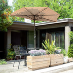 Pure Garden Half Umbrella Outdoor Patio Shade - Image 9