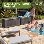 Flamaker Resin Deck Box 120 Gallon Waterproof Large Outdoor Storage Box | - Image 8