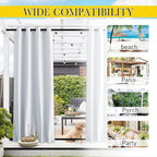 NICETOWN 2 Panels Outdoor Curtains - Image 7