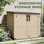Plastic Outdoor Storage Shed, 36 Cu Ft Waterproof Outdoor Storage Cabinet - Image 5