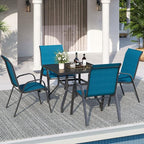 Patio Dining Chairs Set of 4, Stackable Dining Chairs High Back, Breathable - Image 2