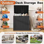 Outdoor Deck Storage Box, Resin Deck Boxes Indoor and outdoor, Waterproof - Image 2