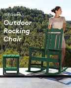 SERWALL HDPE Oversized Outdoor Rocking Chairs Set of 6, Patio Rocker, All - Image 5