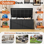 Outdoor Deck Storage Box, Resin Deck Boxes Indoor and outdoor, Waterproof - Image 2