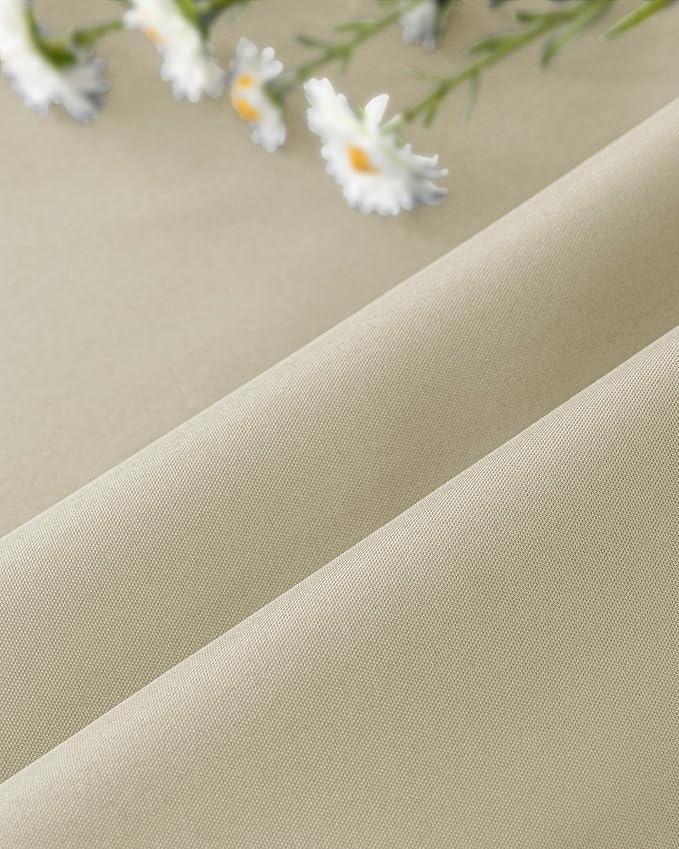 Windproof Outdoor Curtains for Patio Waterproof 4 Pcs 54x120 In Cream | Grommet - Image 8
