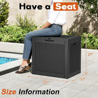 Outdoor Deck Storage Box, Resin Deck Boxes Indoor and outdoor, Waterproof - Image 6