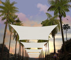Amgo Custom Size 18' x 20' White Rectangle Square Sun Shade Sail UPF50+ by Amgo