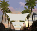 Amgo Custom Size 12' x 18' White Rectangle Square Sun Shade Sail UPF50+ by Amgo
