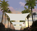 Amgo Custom Size 8' x 16' White Rectangle Square Sun Shade Sail UPF50+ by Amgo